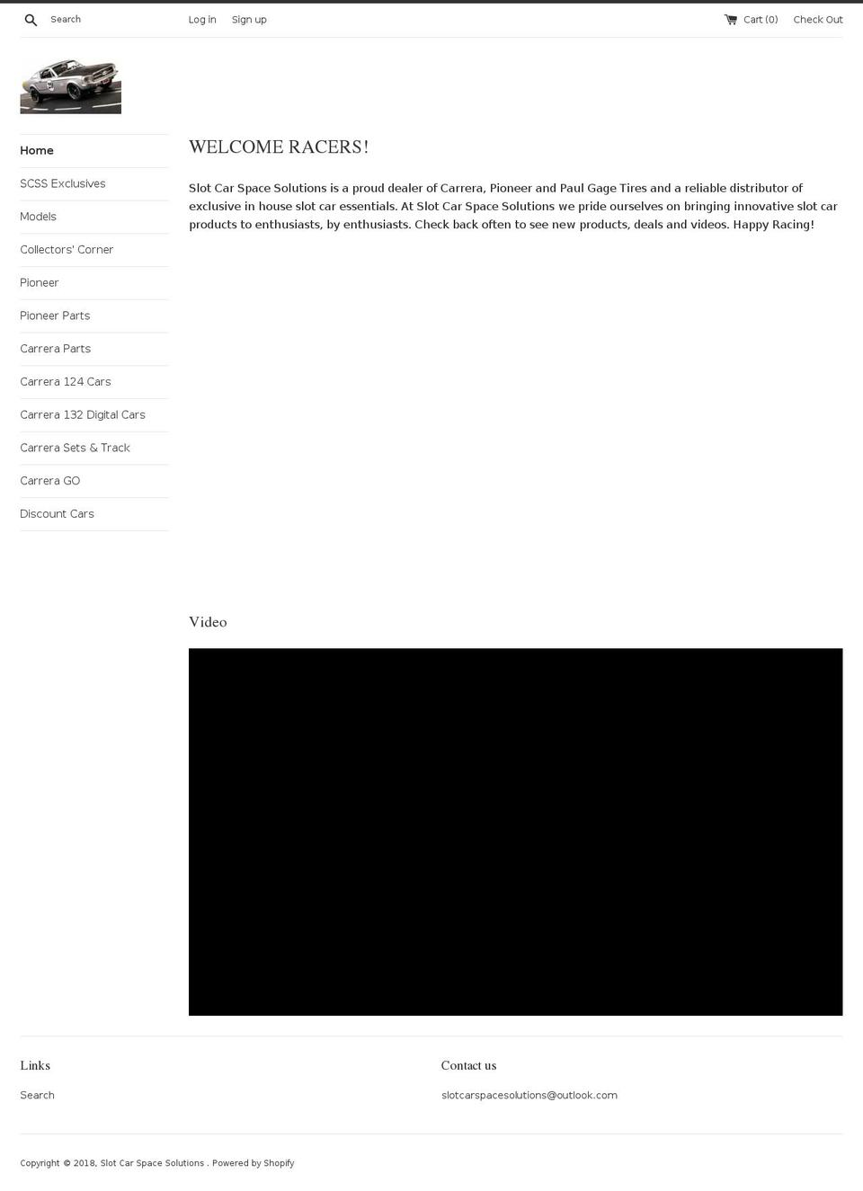 slotcarspacesolutions.com — Shopify storefront screenshot