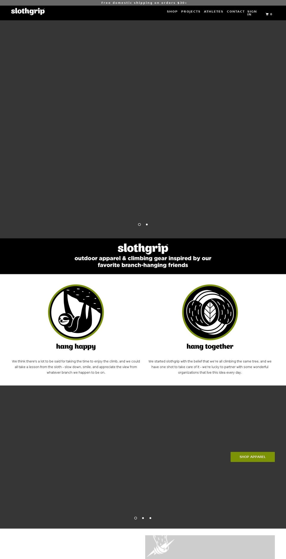 slothgrip.com shopify website screenshot