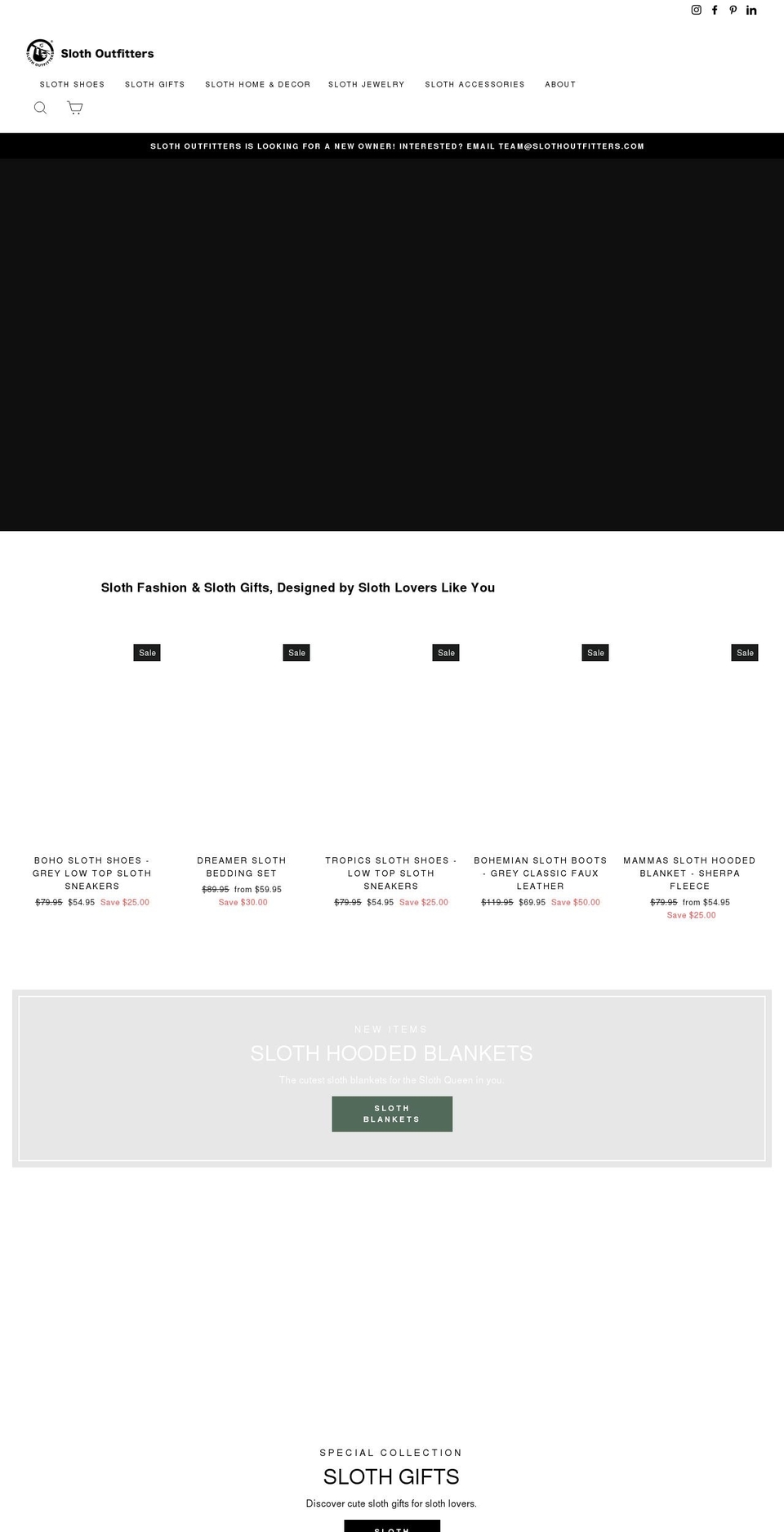 slothoutfitters.com shopify website screenshot