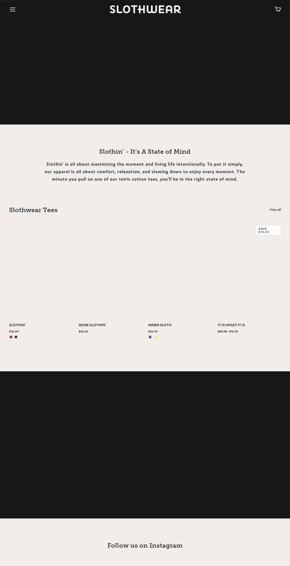 slothwear.com — Shopify storefront screenshot