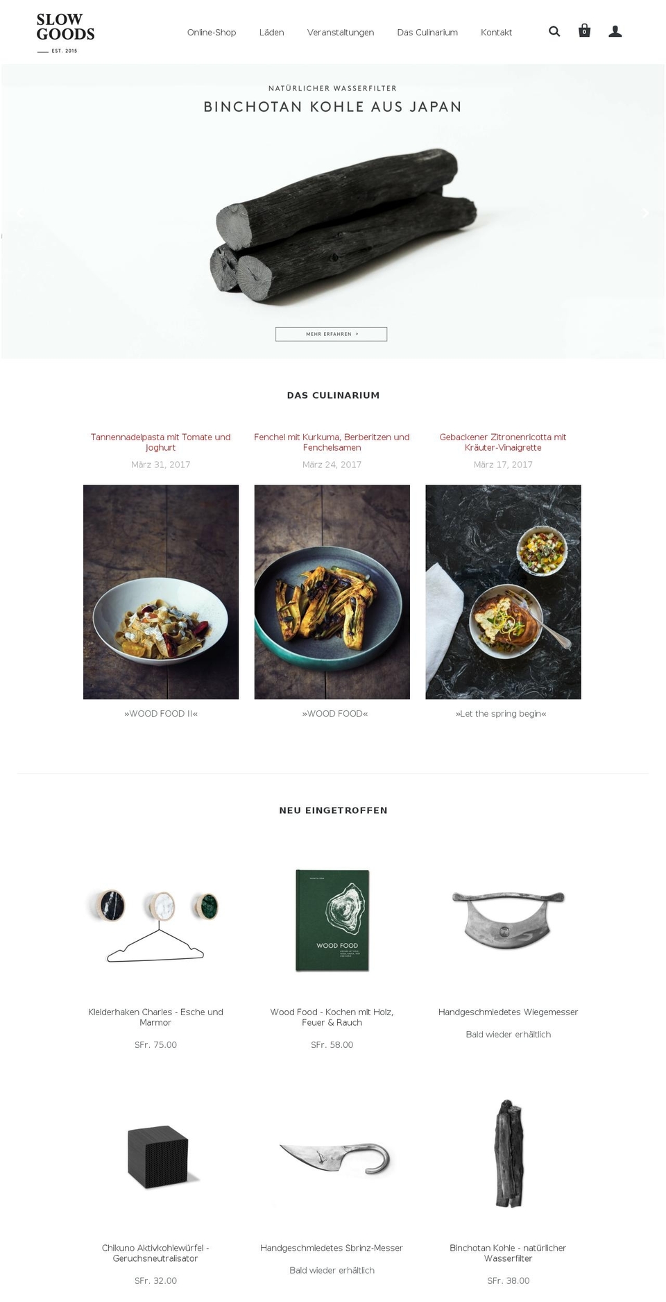 slow-goods.com shopify website screenshot