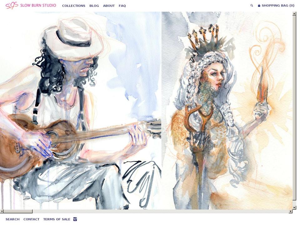 slowburnstudio.com shopify website screenshot