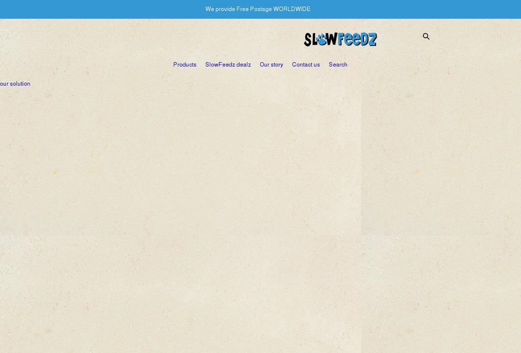 slowfeedz.com shopify website screenshot