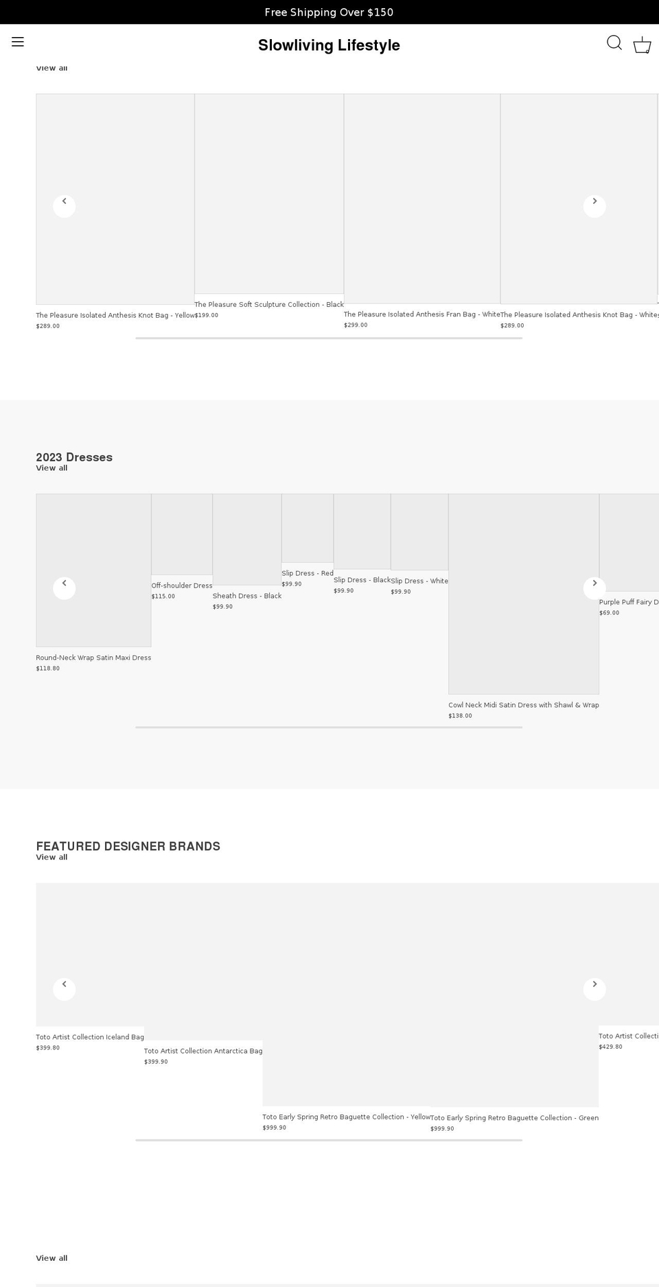 slowlivinglifestyle.com — Shopify storefront screenshot