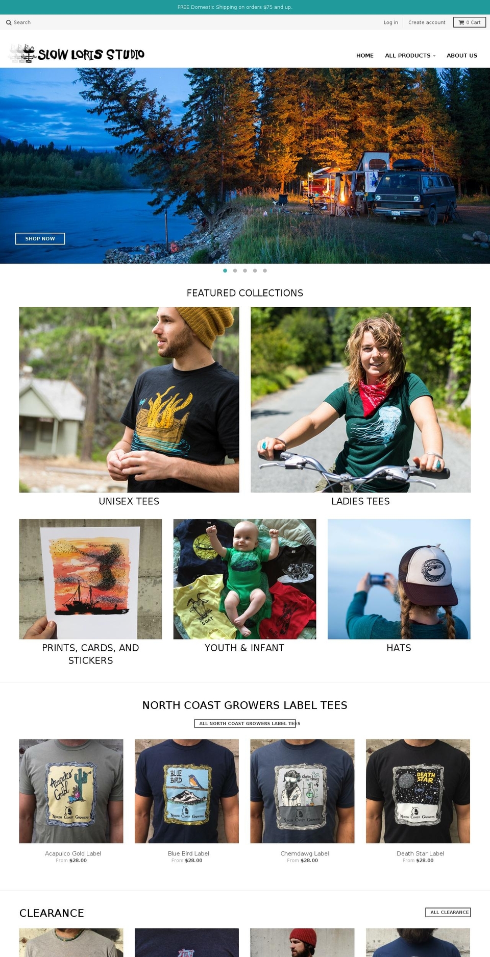 slowlorisstudio.com shopify website screenshot