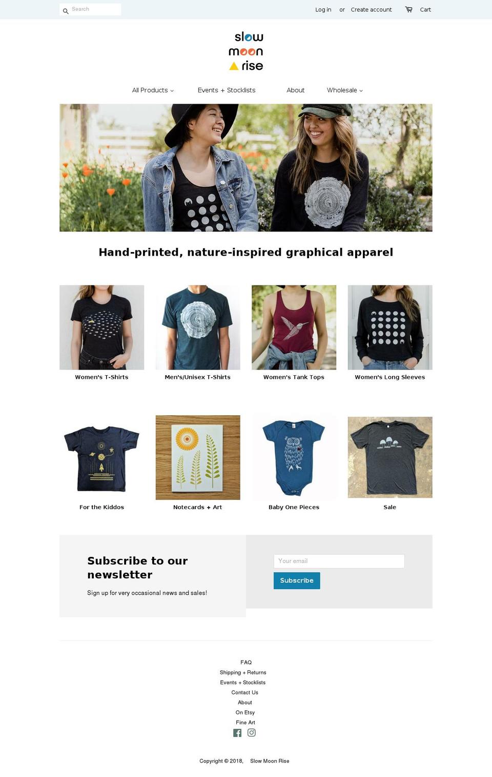 slowmoonrise.com — Shopify storefront screenshot