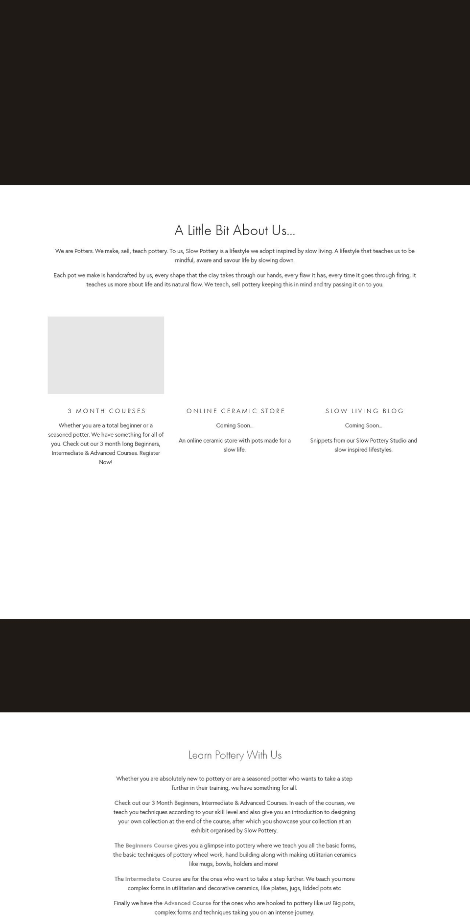 slowpottery.com shopify website screenshot