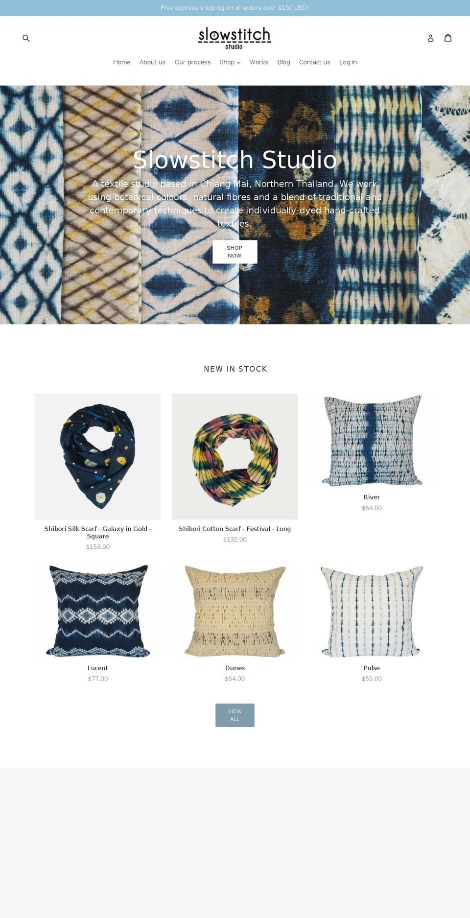 slowstitchstudio.com shopify website screenshot