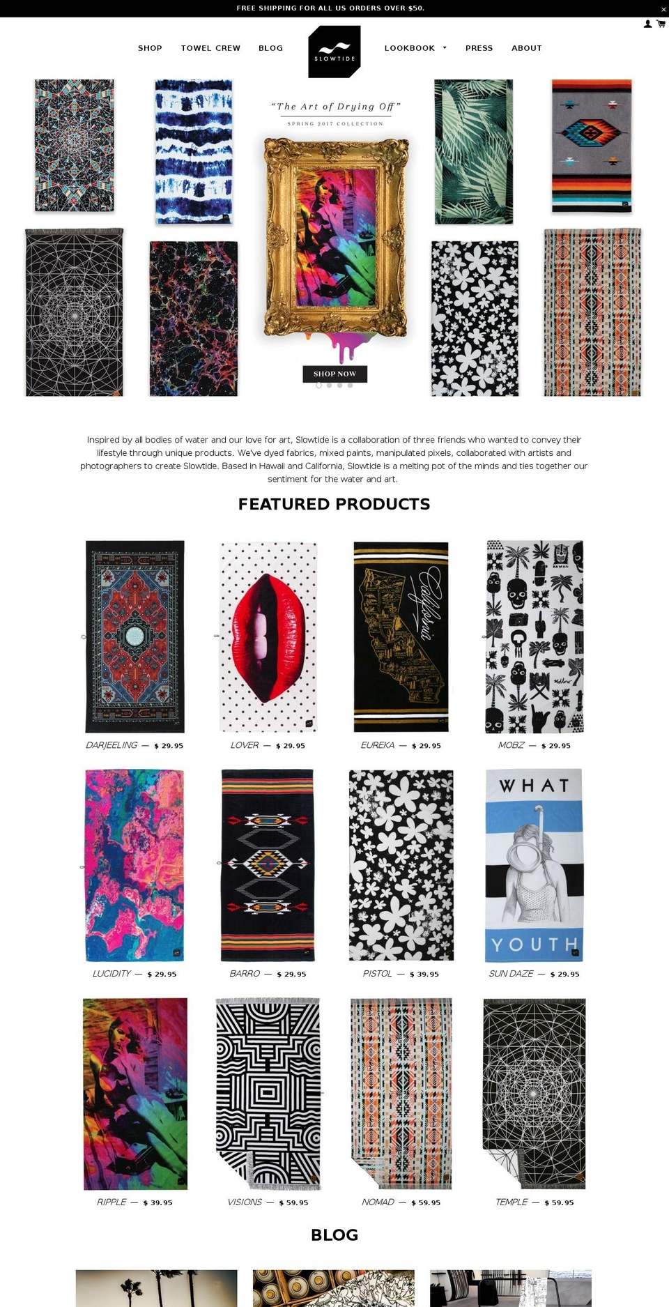slowtidemusic.com shopify website screenshot