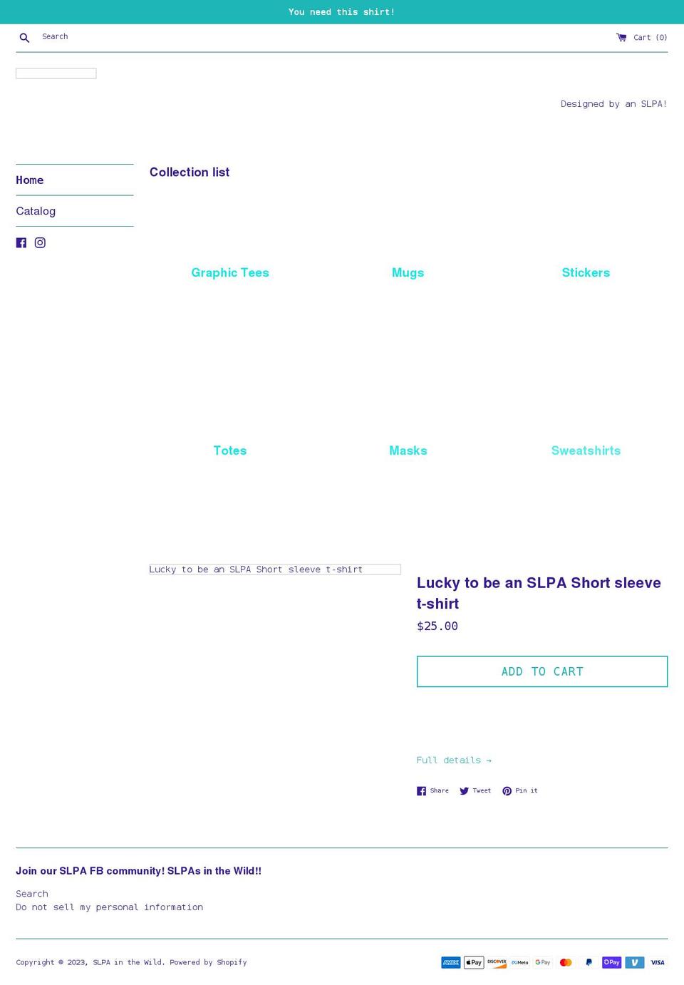 slpainthewild.com shopify website screenshot