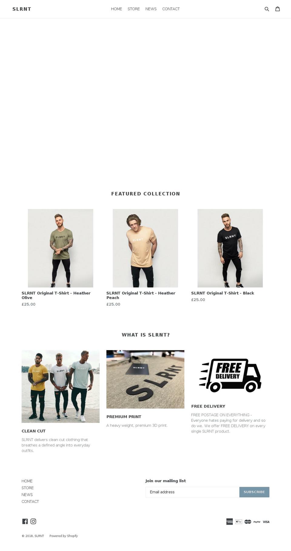 slrnt.com — Shopify storefront screenshot