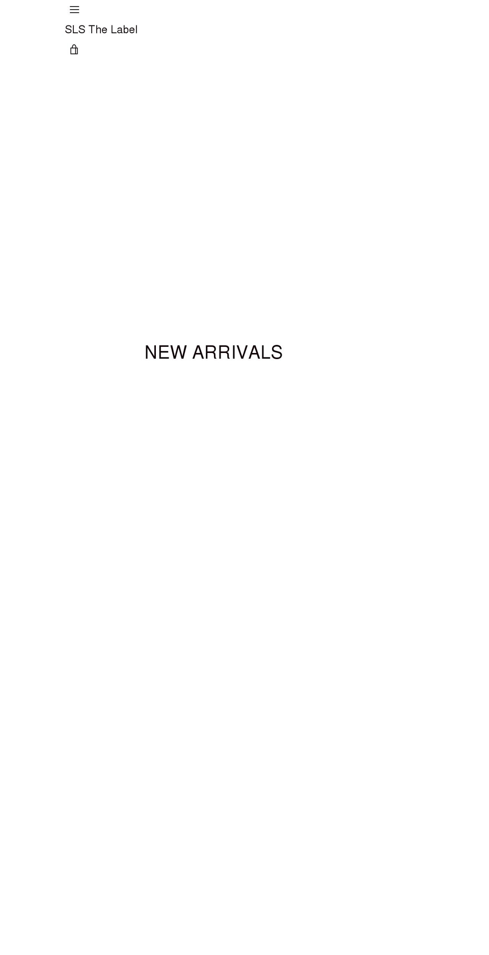slsthelabel.com shopify website screenshot