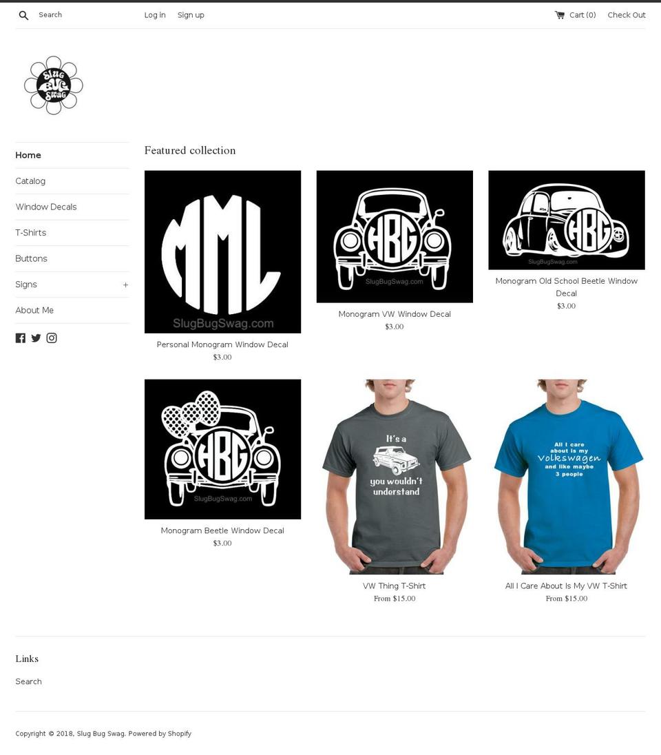 slugbugswag.com — Shopify storefront screenshot