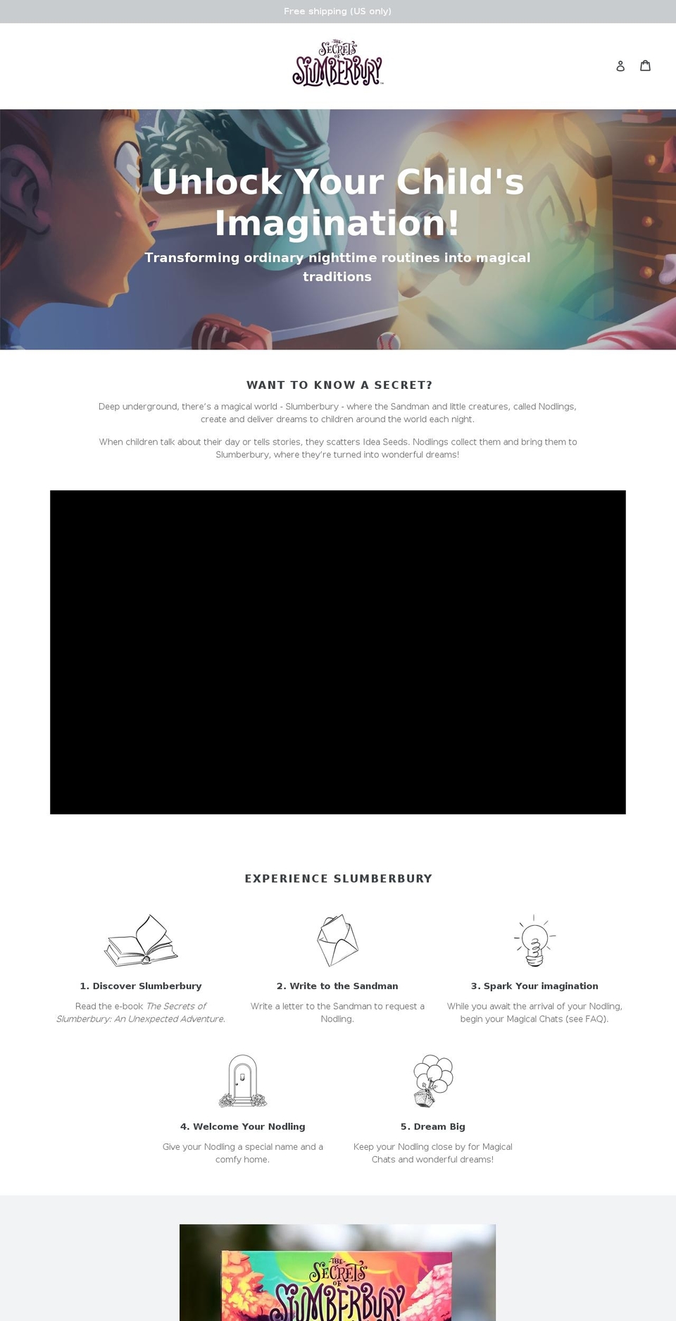 slumberbury.com — Shopify storefront screenshot
