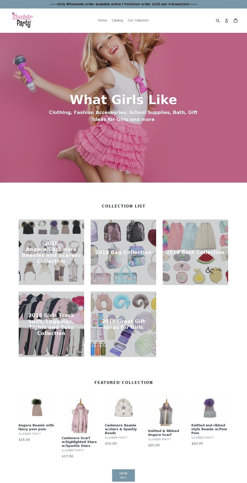 slumberparty.ca shopify website screenshot