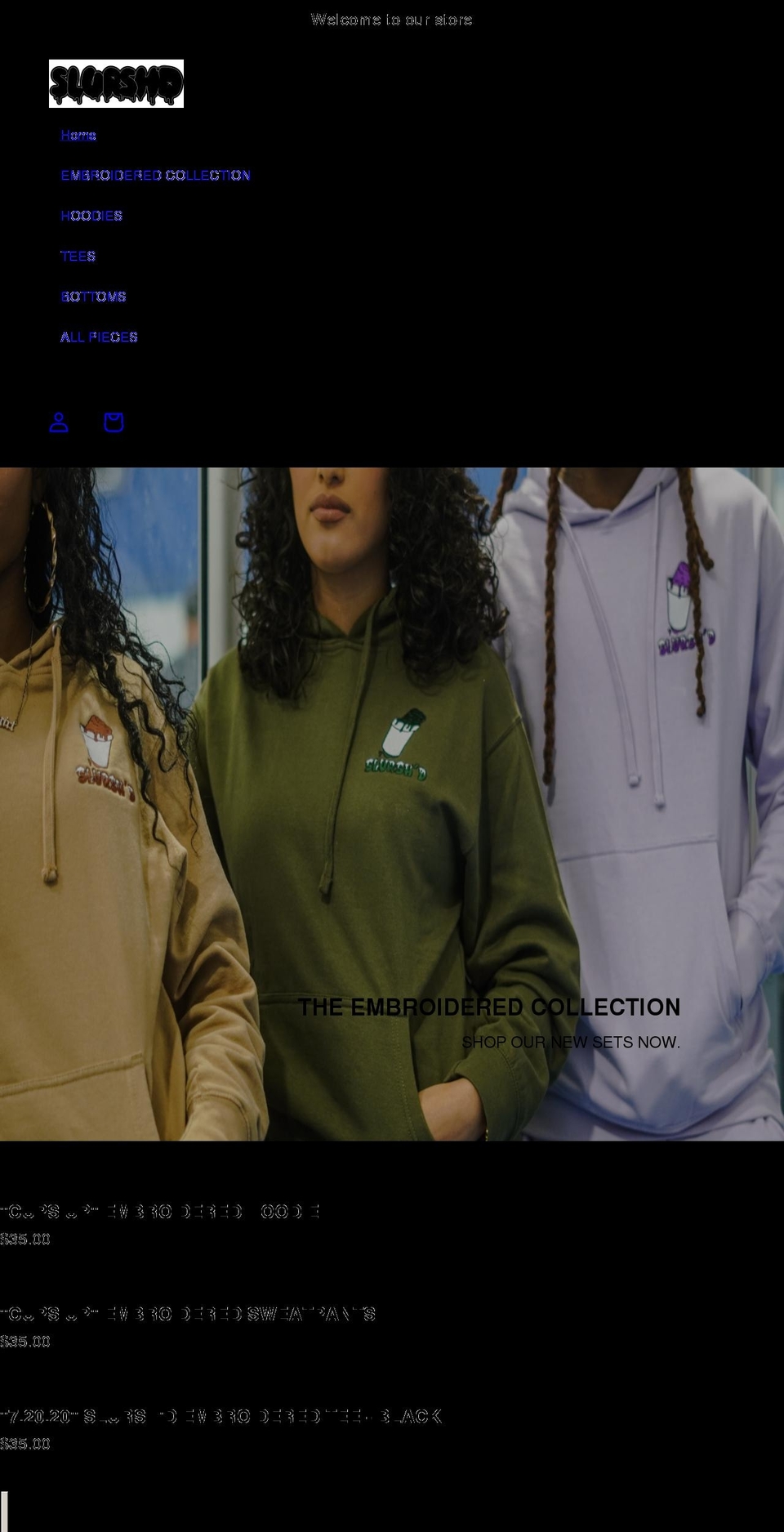 slurshd.com shopify website screenshot