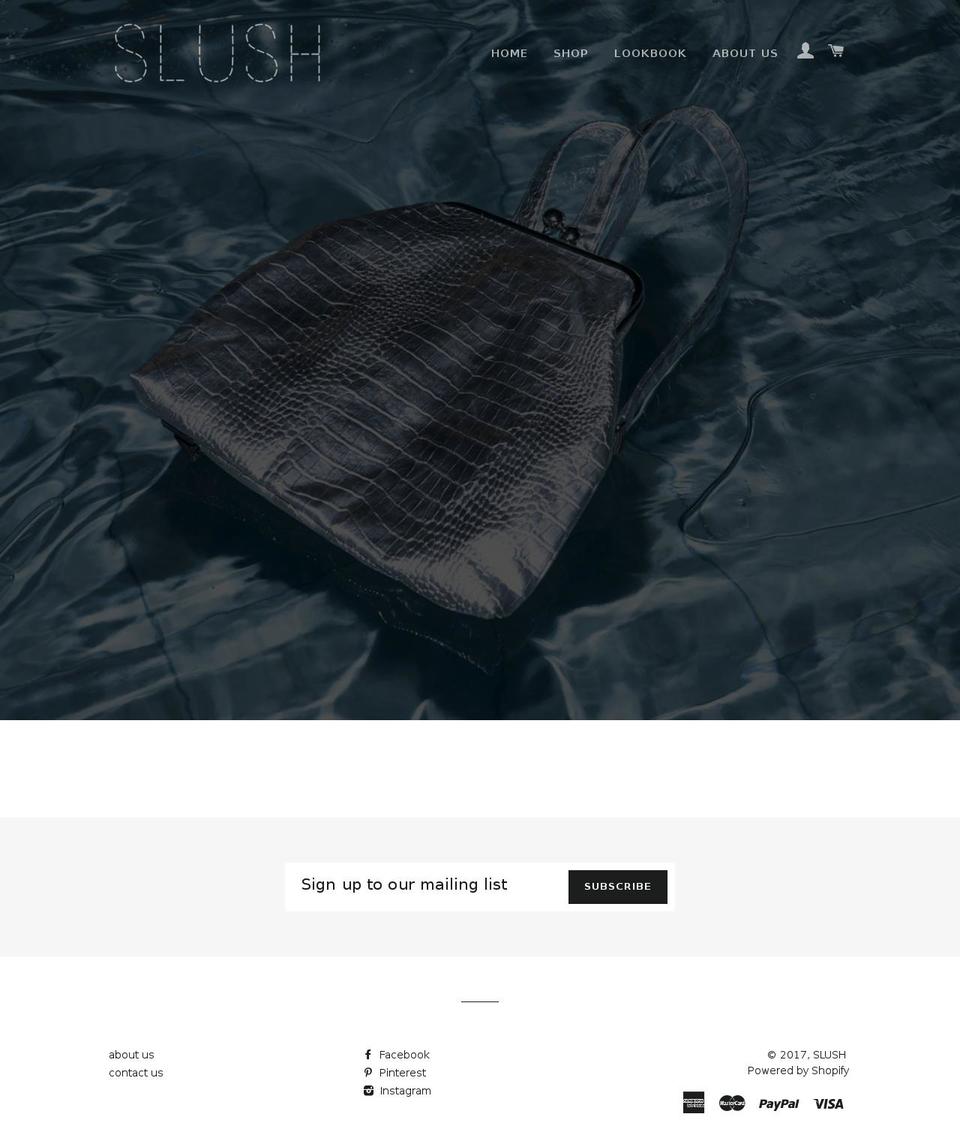 slushb.com shopify website screenshot