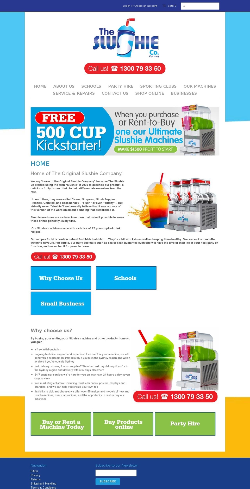 slushieco.com shopify website screenshot