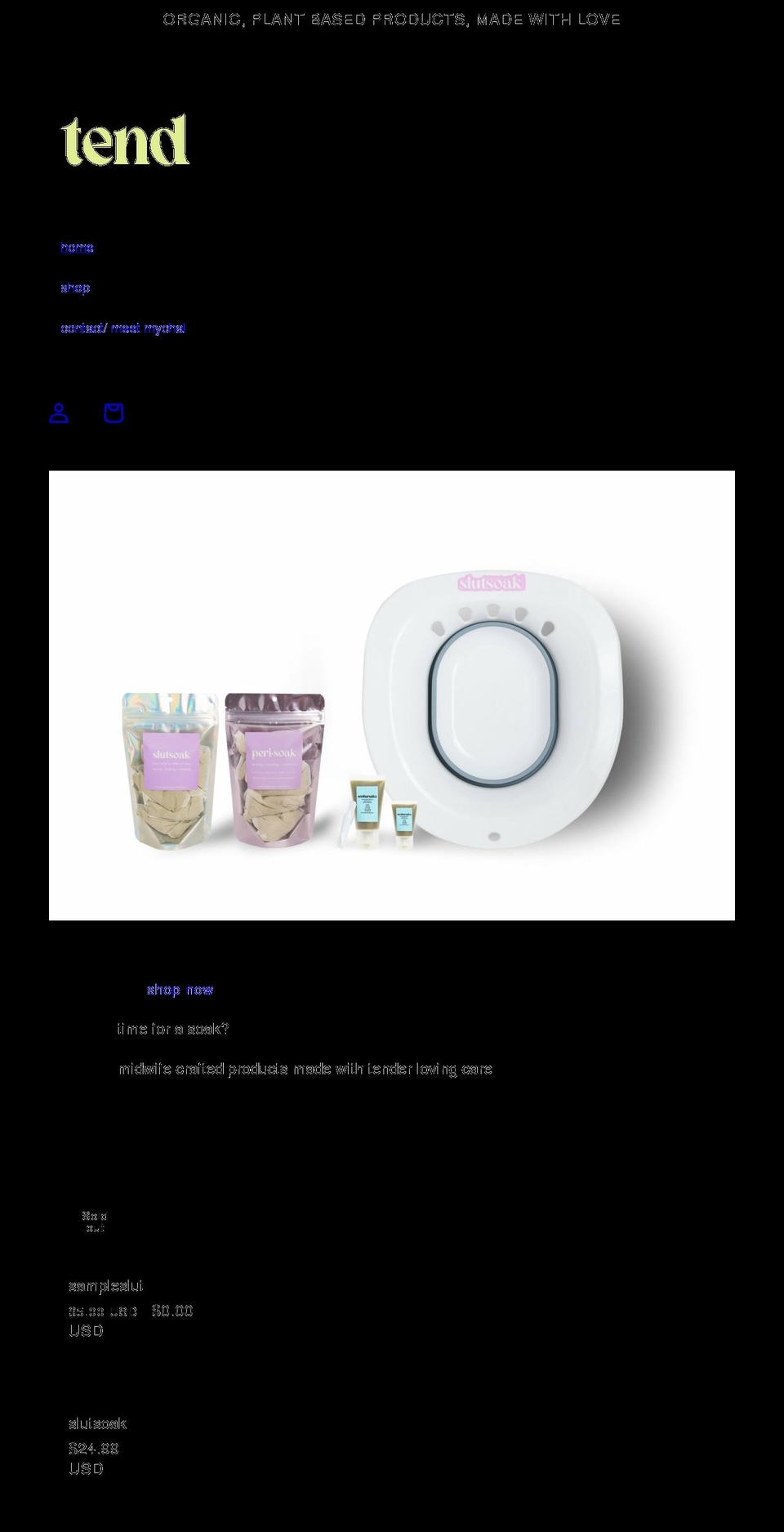 slutsoak.com shopify website screenshot
