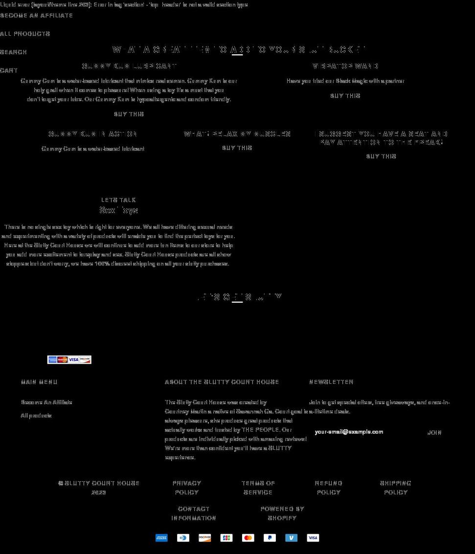 sluttycourthouse.com shopify website screenshot