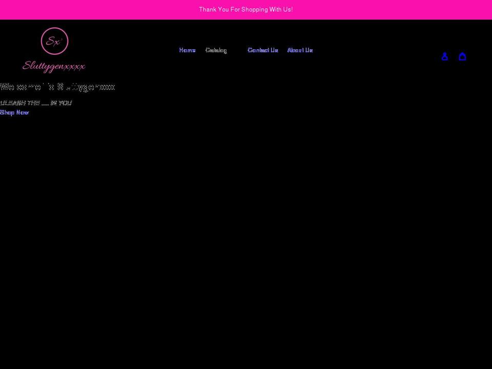 sluttygenxxx.com shopify website screenshot