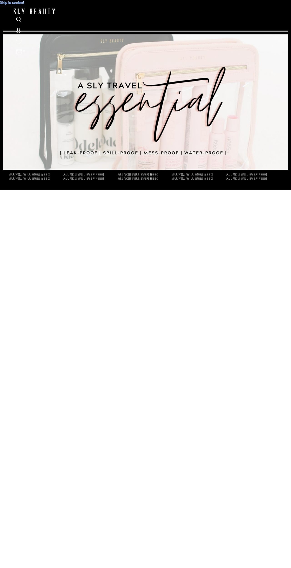 slybeautycosmetics.com shopify website screenshot