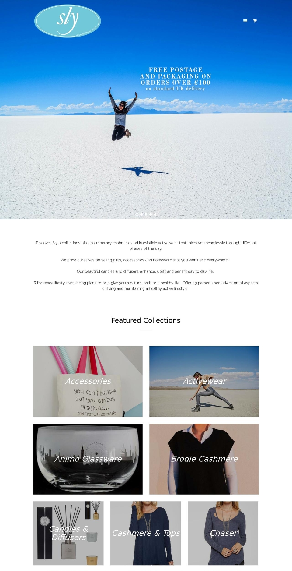 slycollections.com shopify website screenshot