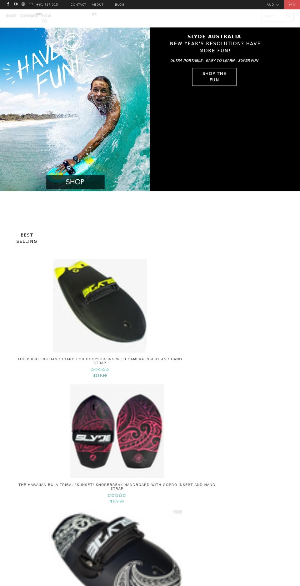-- Shopify theme site example slydehandboards.com.au