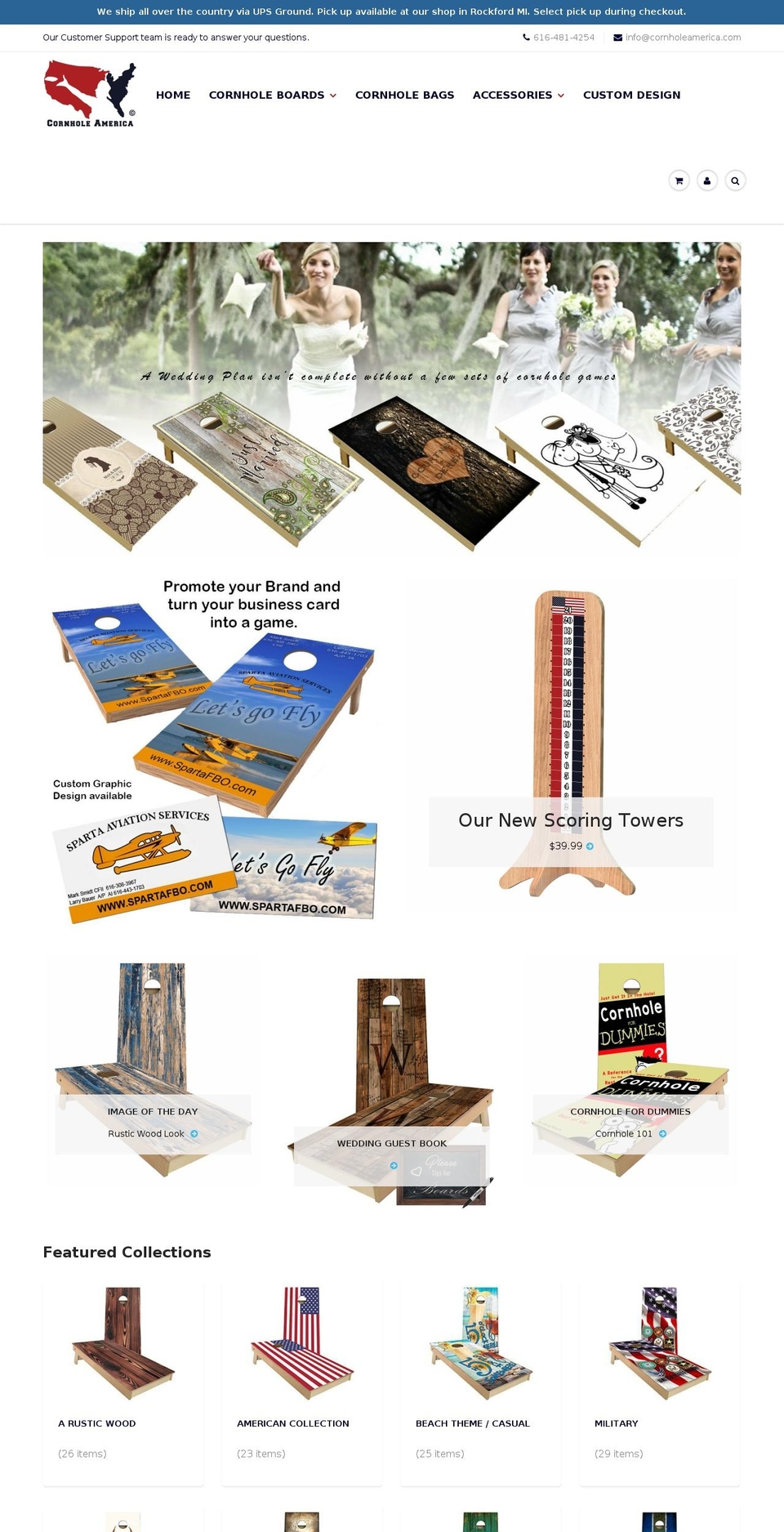 Cornhole America Shopify theme site example slyfoxprints.com