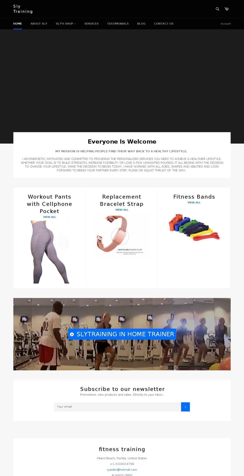 slytrainingmiami.com — Shopify storefront screenshot