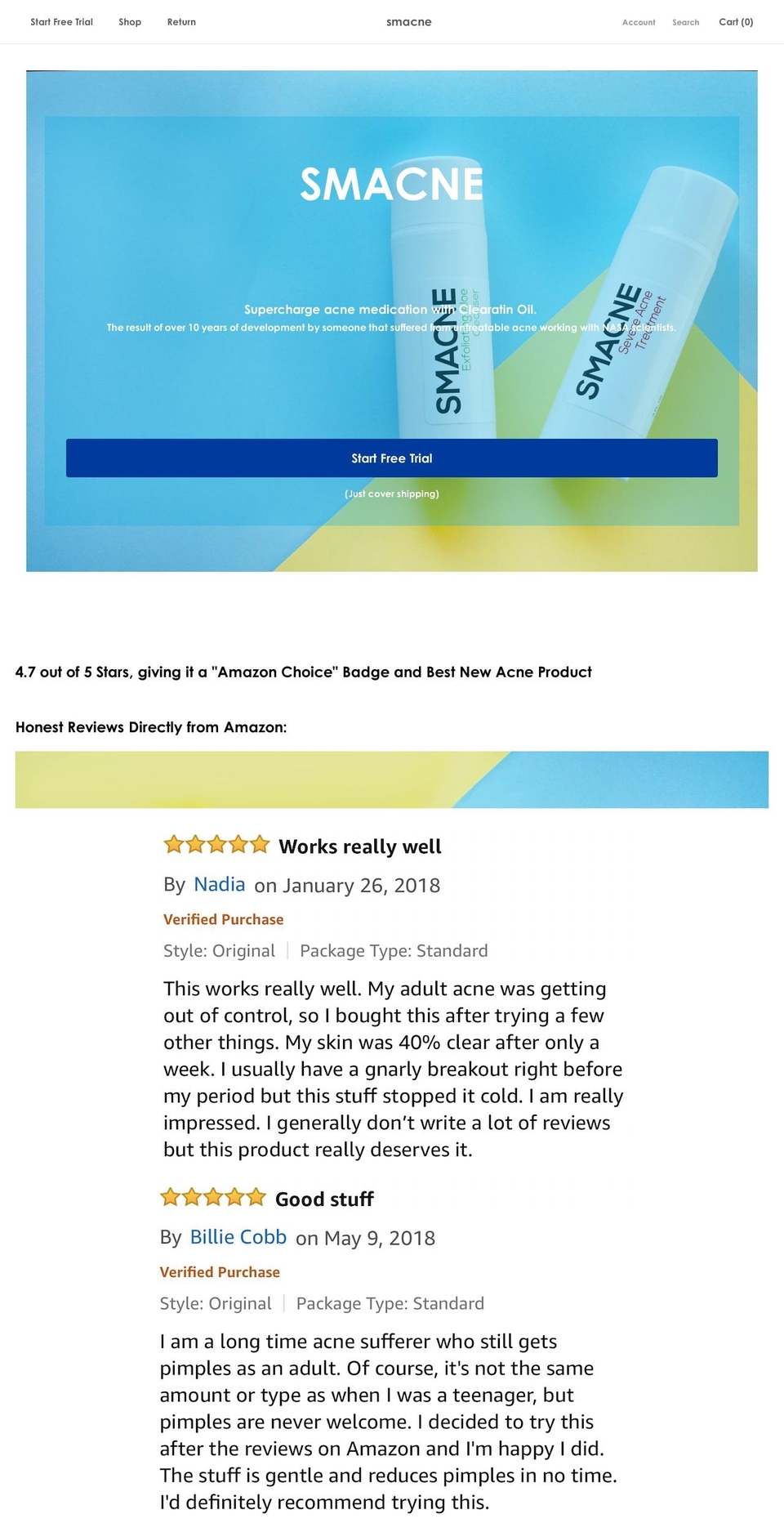 smacne.com — Shopify storefront screenshot