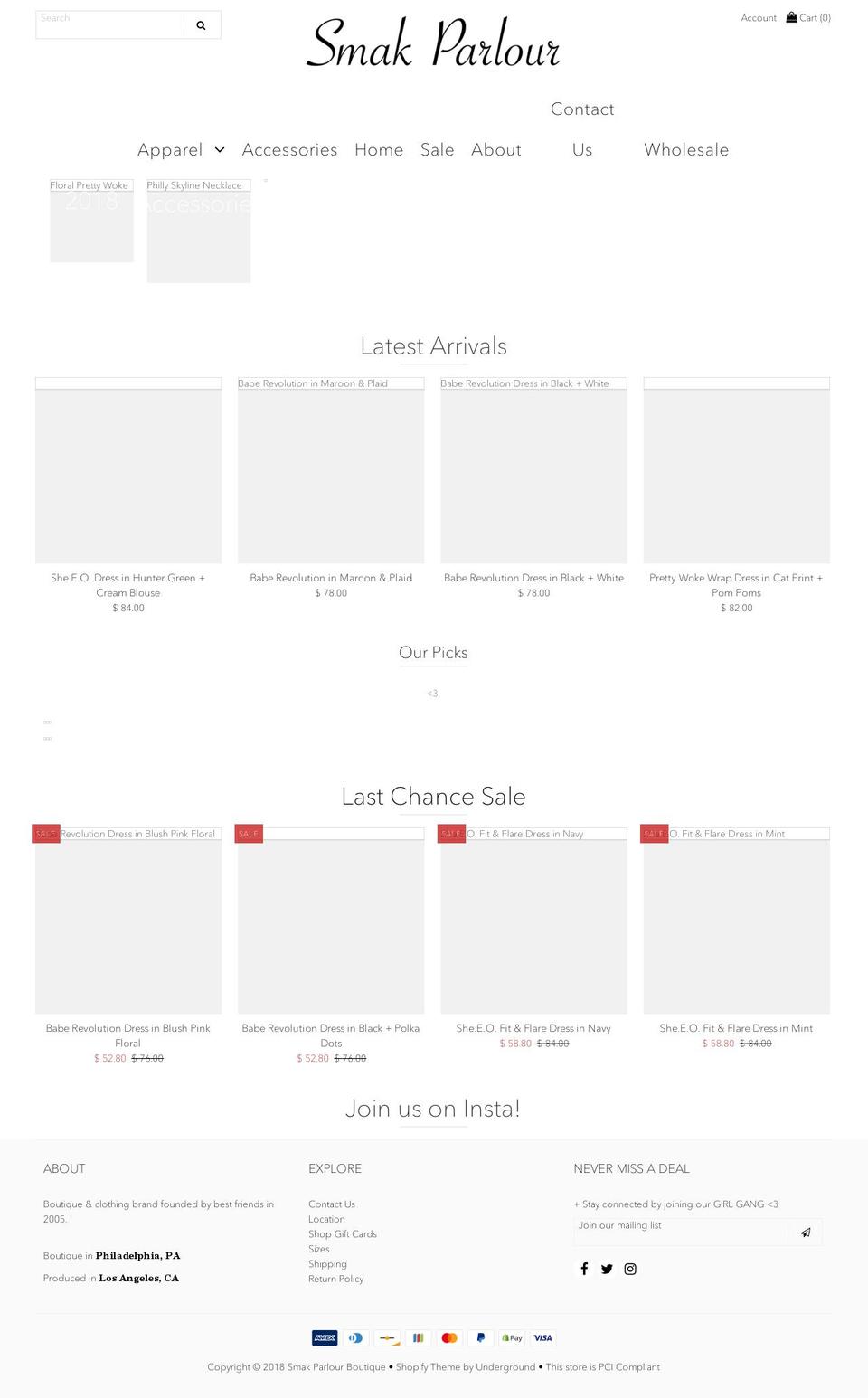 smakparlor.com — Shopify storefront screenshot
