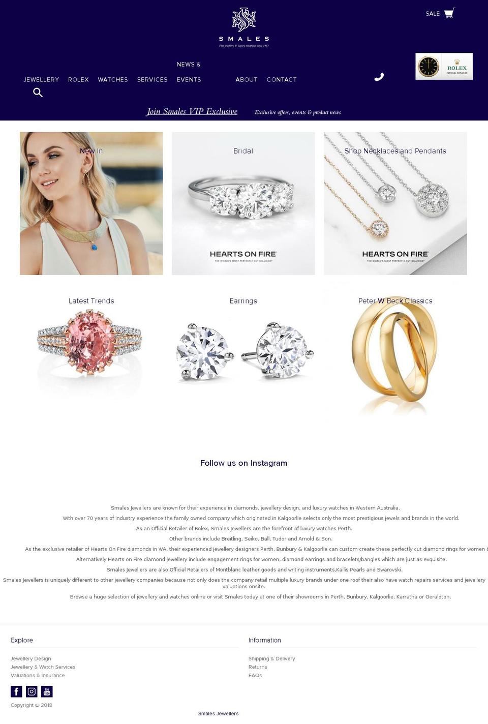 smales.com.au shopify website screenshot