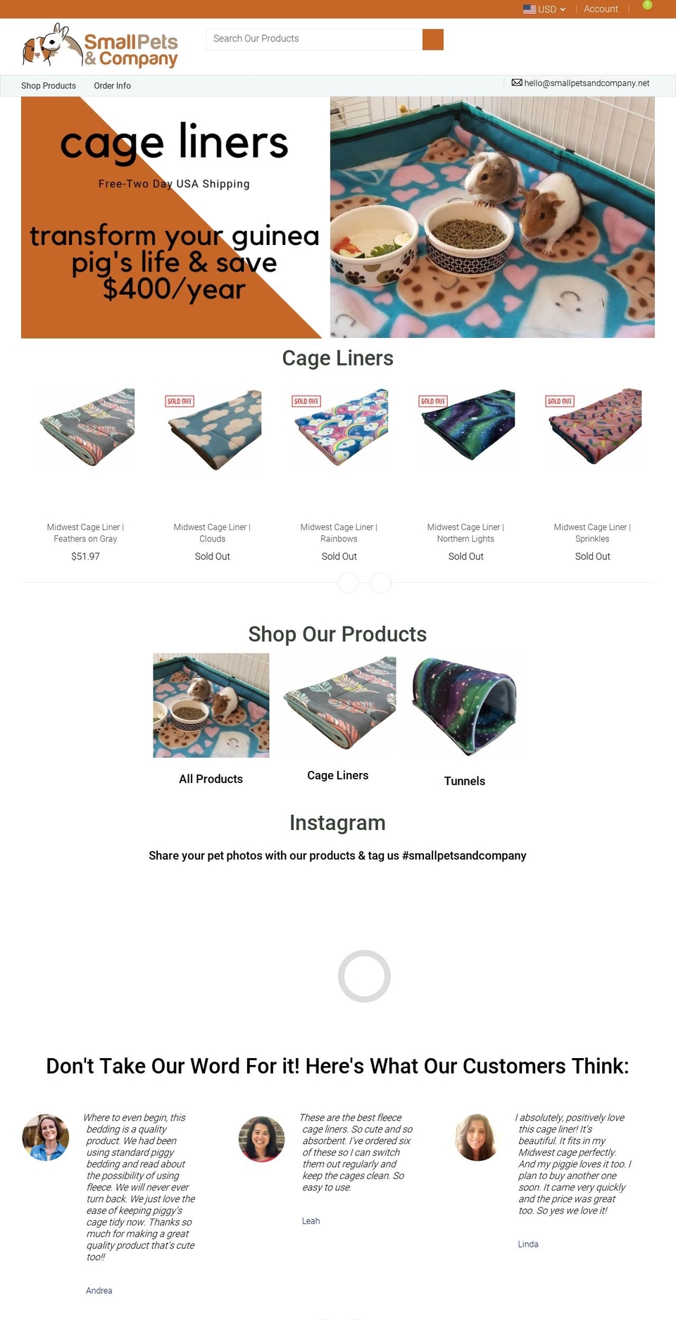 small-pets-company.myshopify.com shopify website screenshot