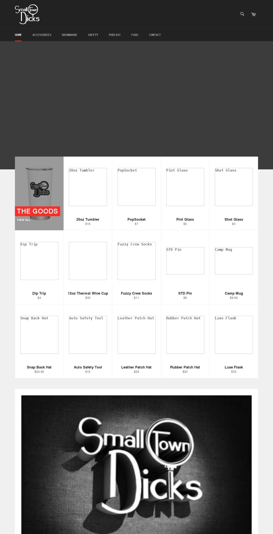 small-town-dicks.myshopify.com shopify website screenshot