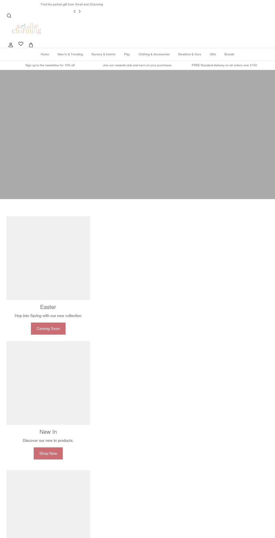 smallandcharming.com shopify website screenshot