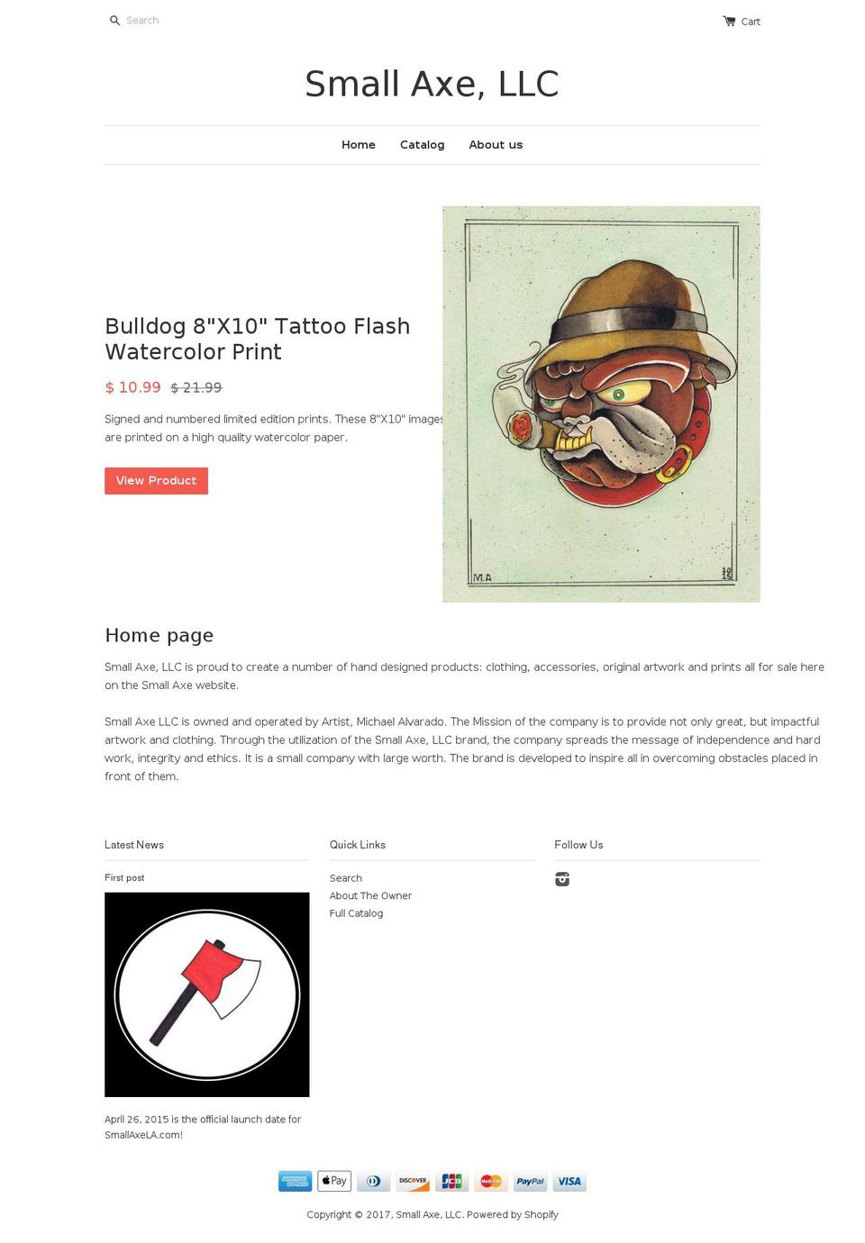 smallaxela.com shopify website screenshot