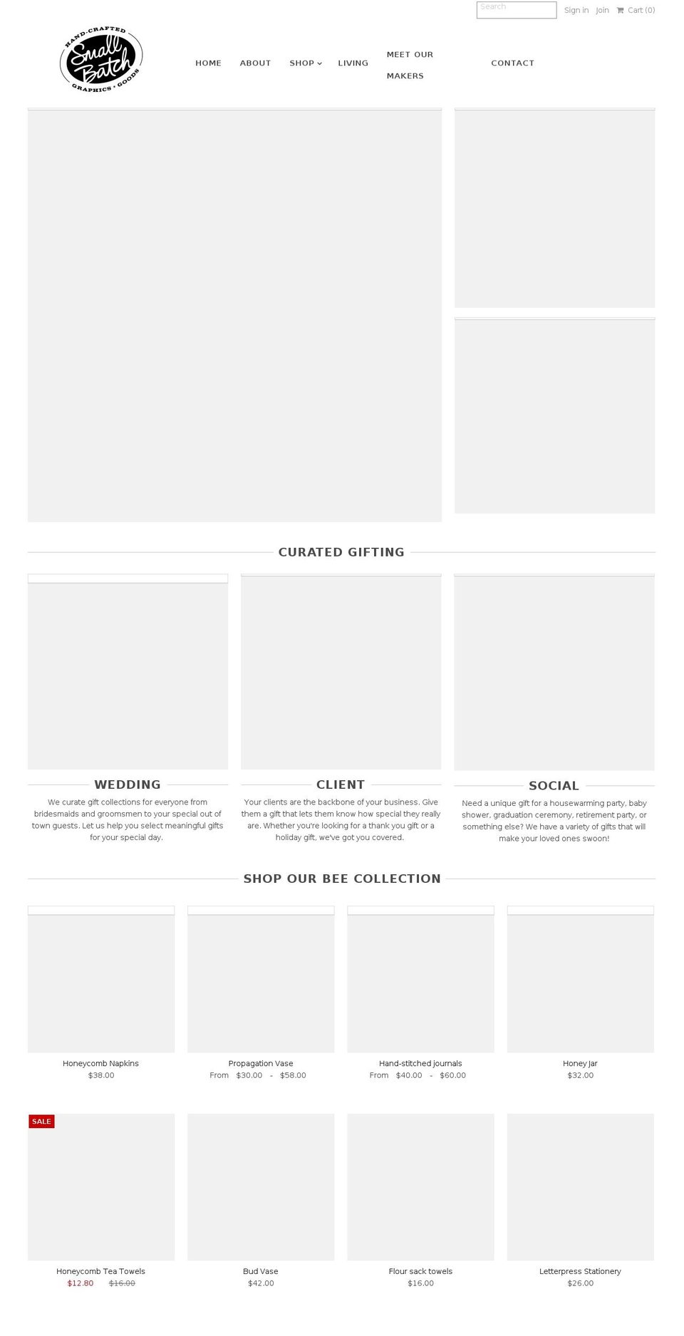 smallbatchworks.com — Shopify storefront screenshot