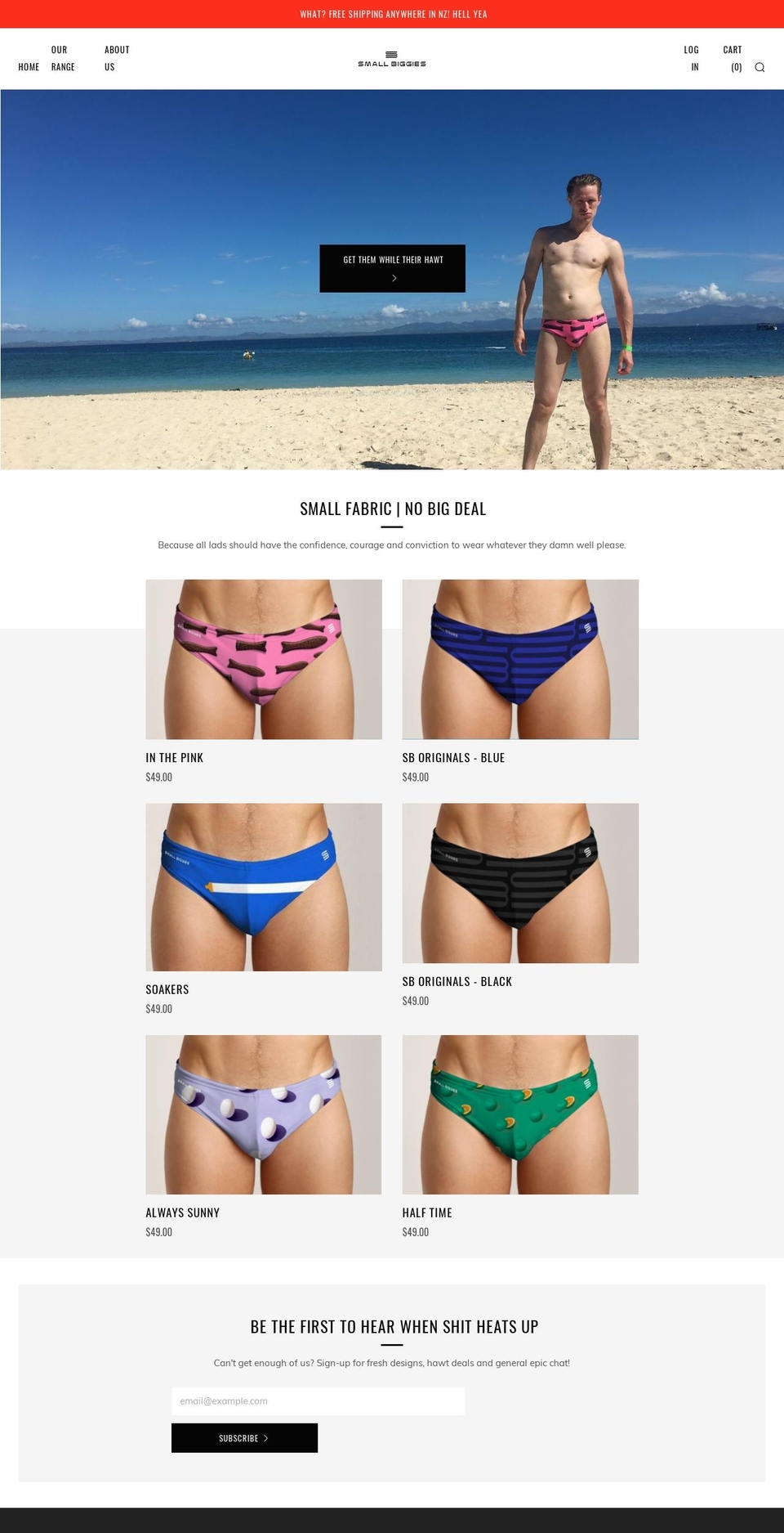 smallbiggies.com — Shopify storefront screenshot