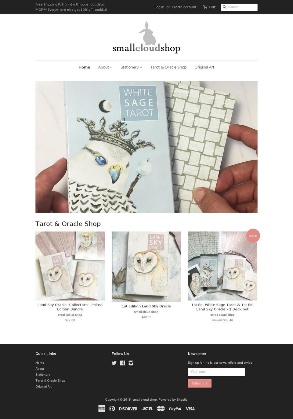 smallcloudshop.com shopify website screenshot