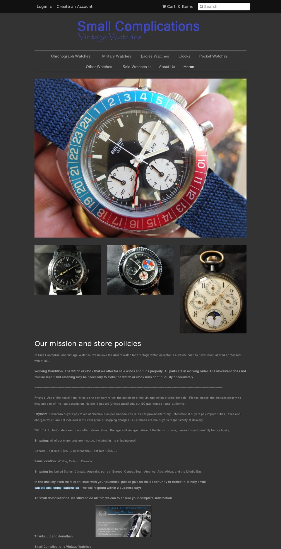 smallcomplications.com shopify website screenshot