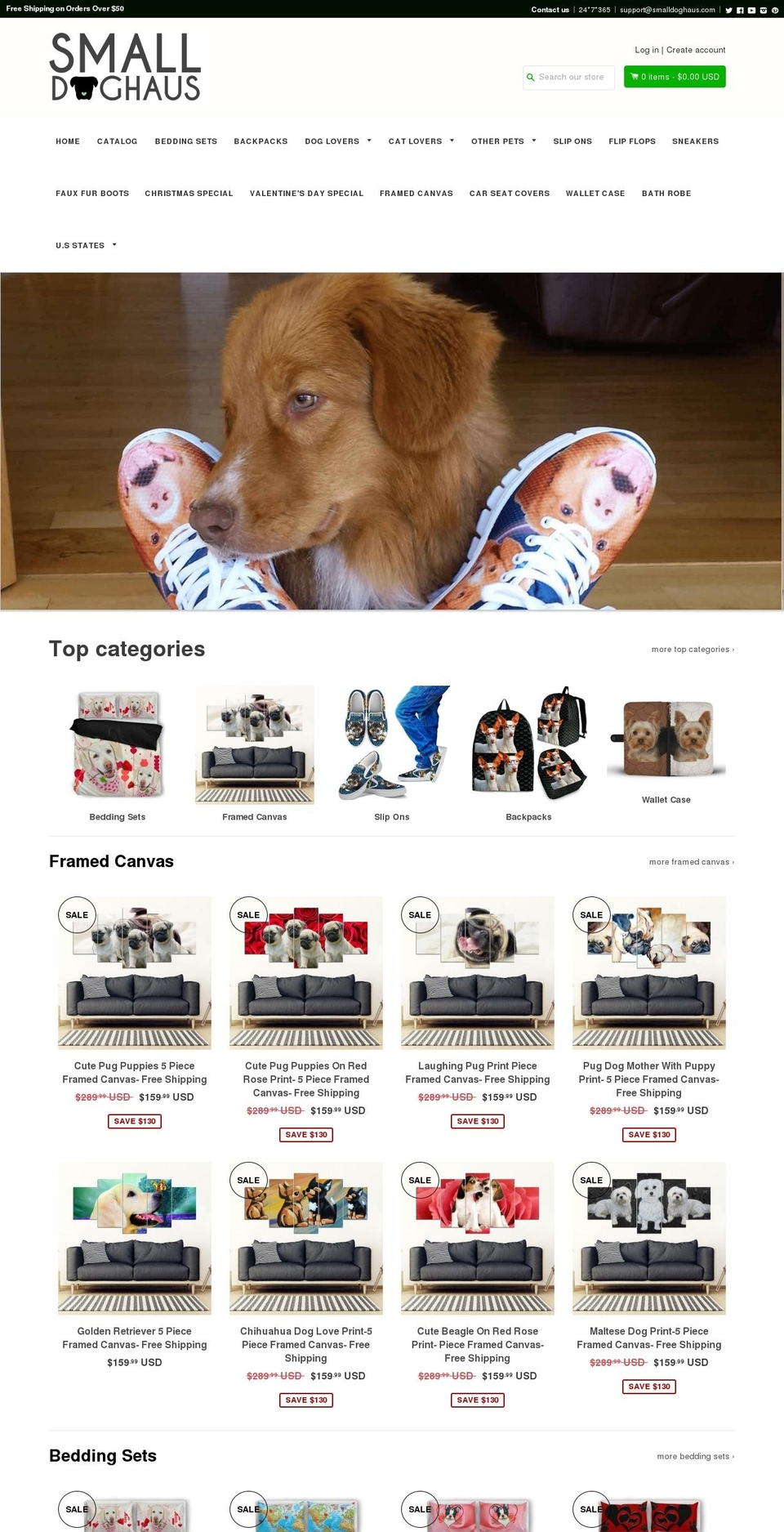 breedbiztheme Shopify theme site example smalldoghaus.com