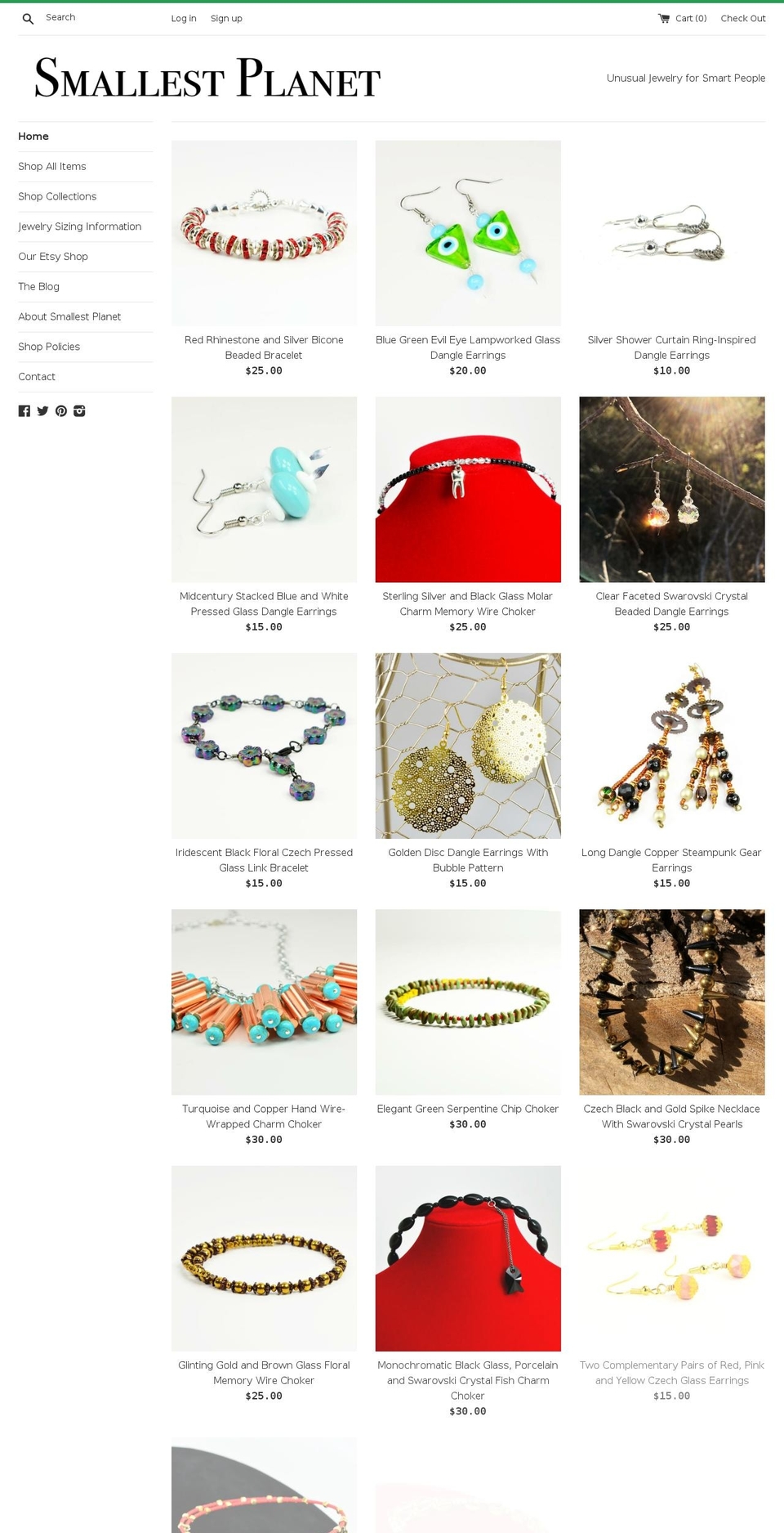 smallestplanet.com — Shopify storefront screenshot