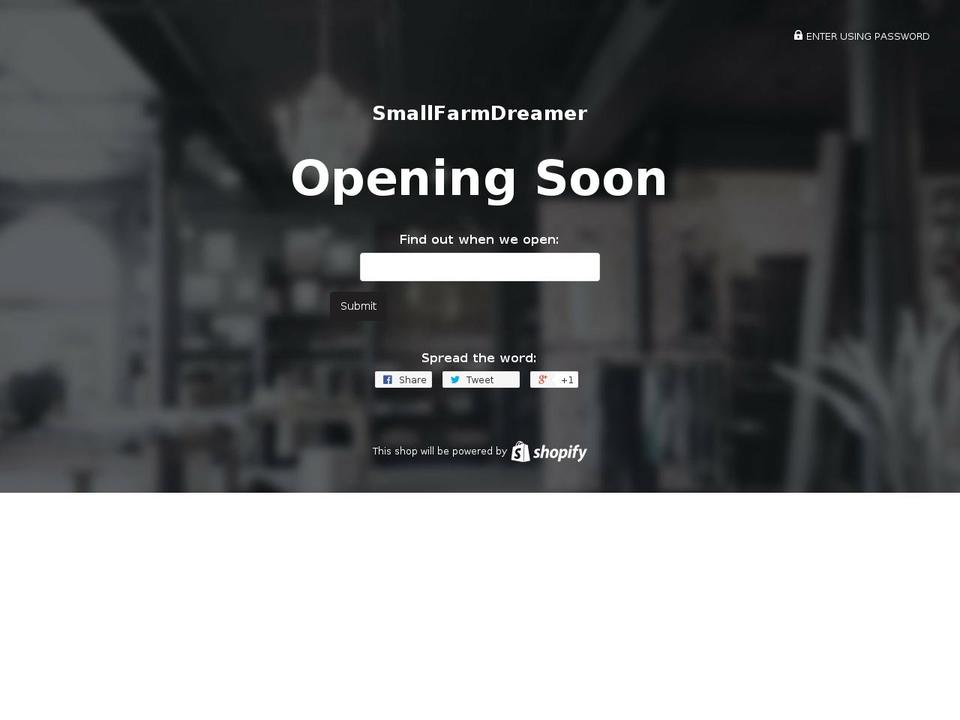smallfarmdreamer.com — Shopify storefront screenshot