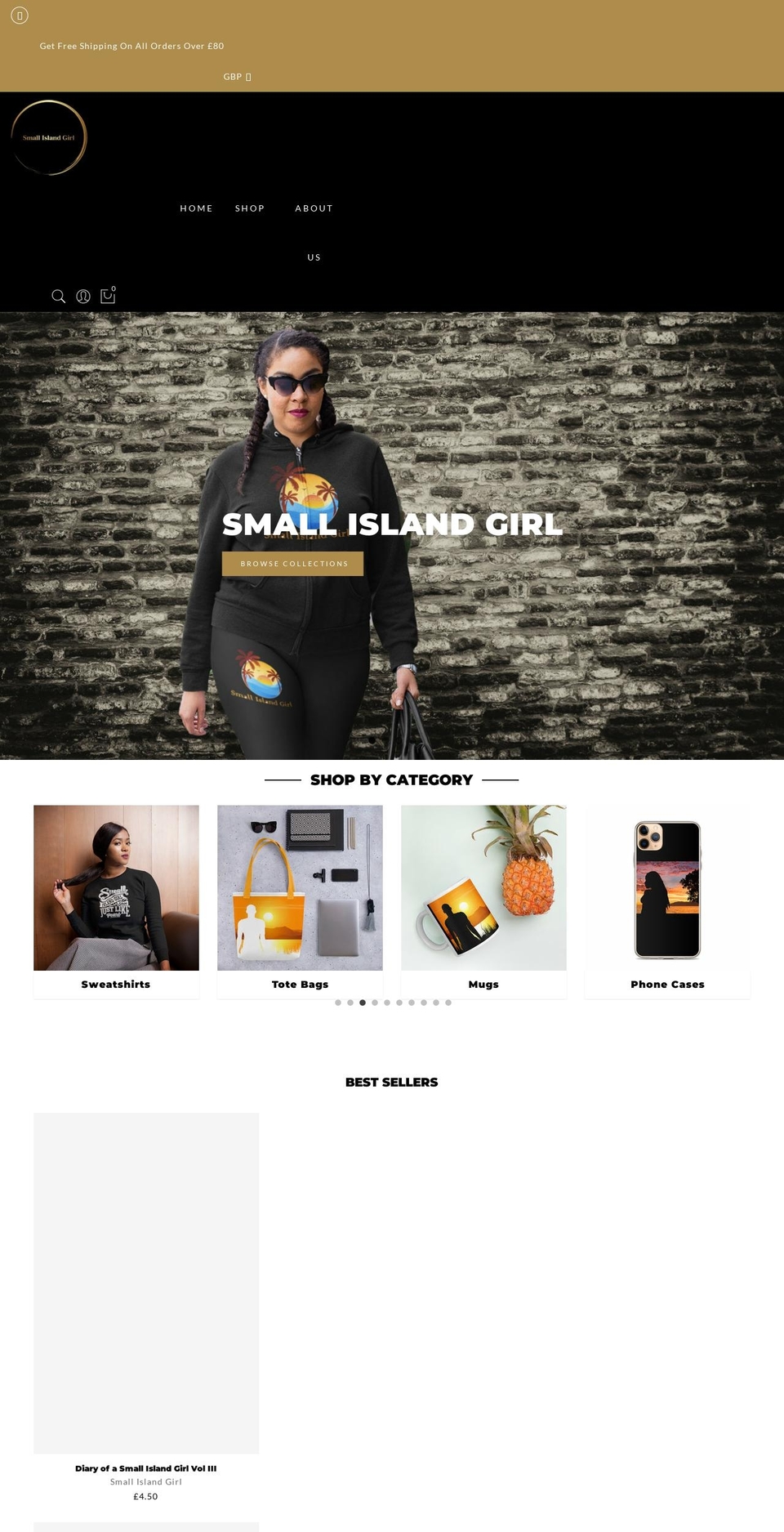smallislandgirl.com shopify website screenshot