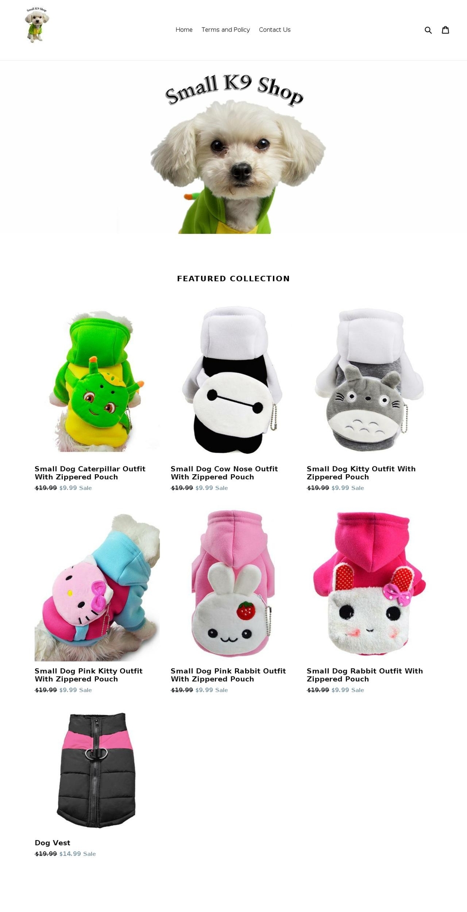 smallk9shop.com — Shopify storefront screenshot