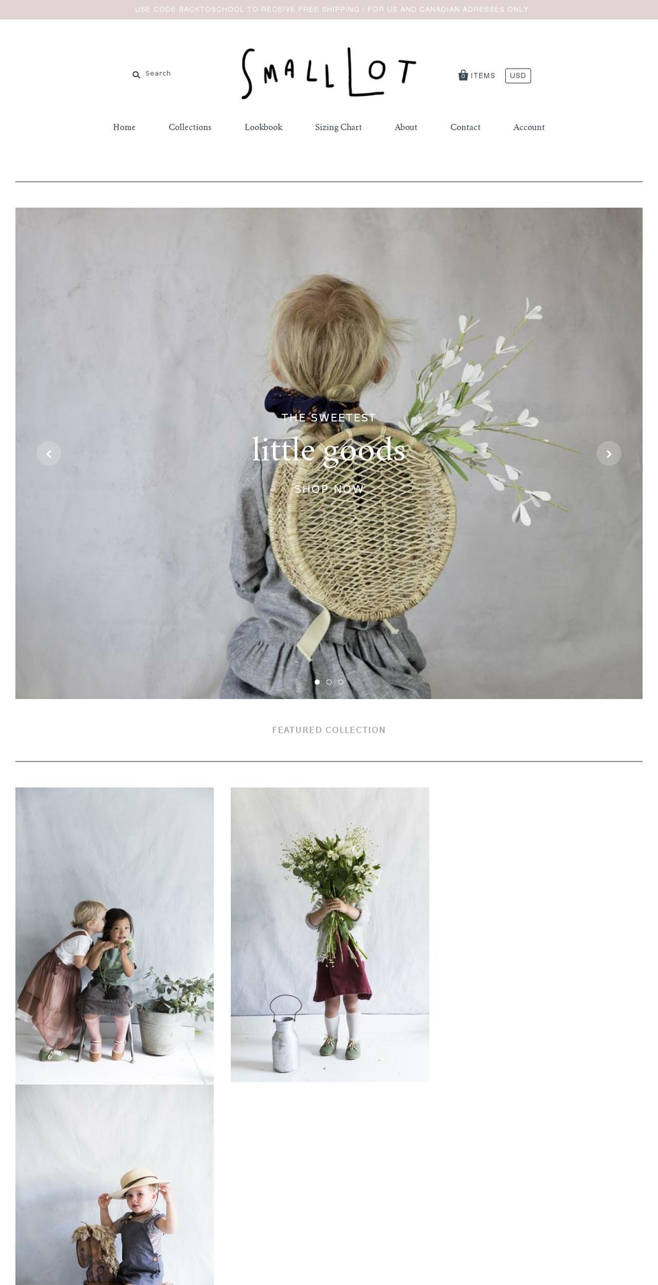 smalllot-co.com shopify website screenshot