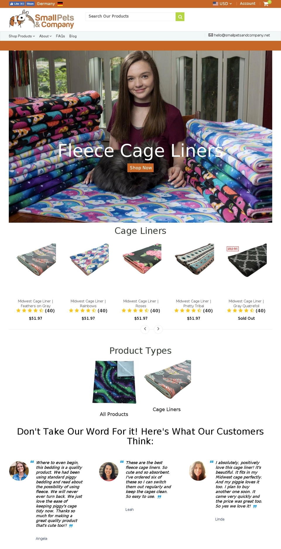 smallpetsandcompany.net shopify website screenshot