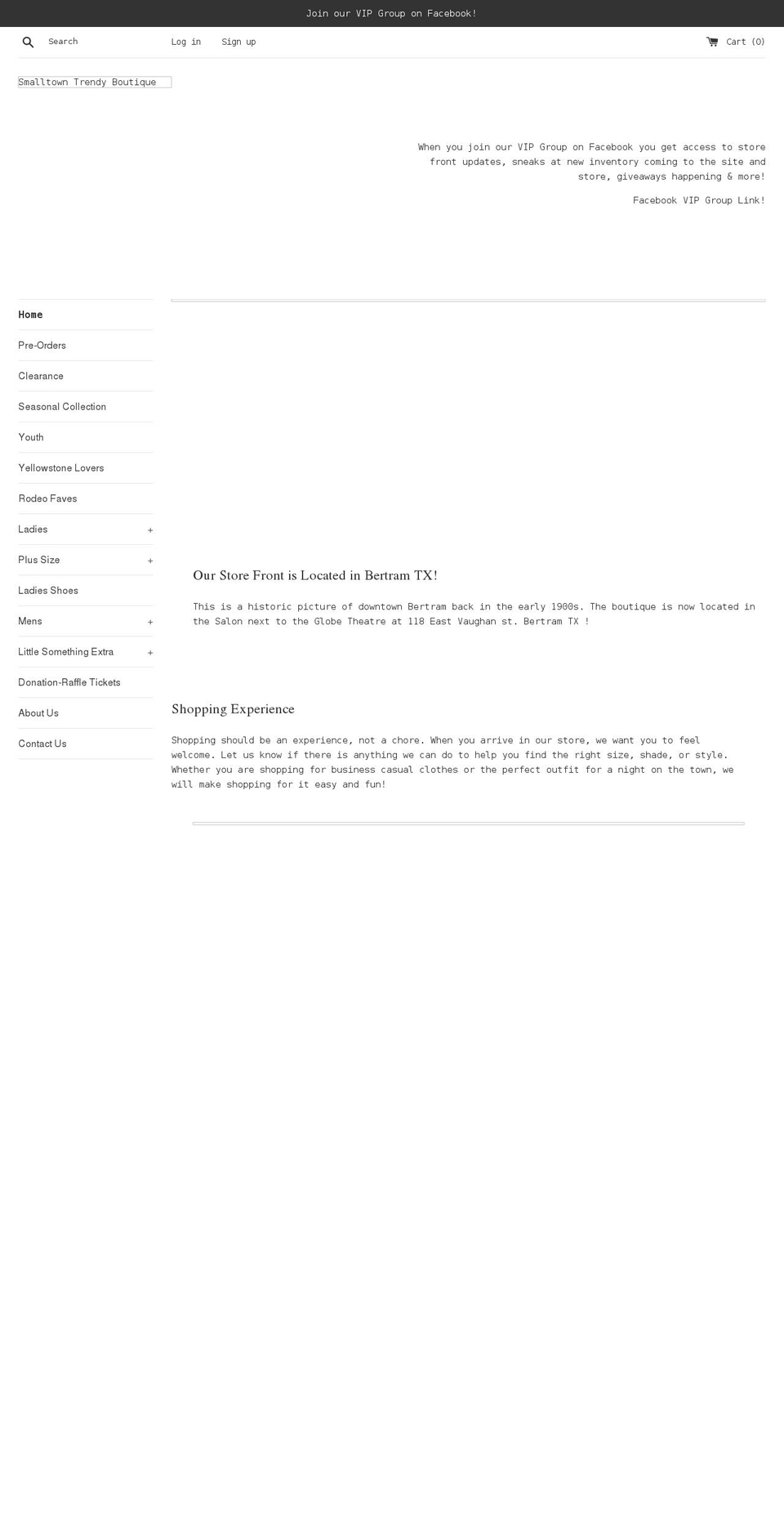 smalltowntrendy.com shopify website screenshot