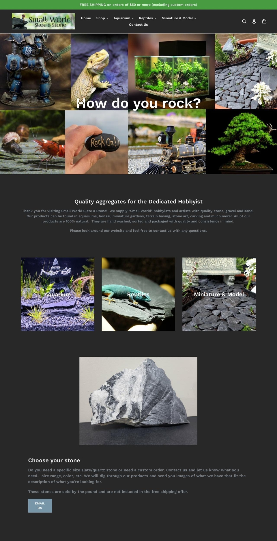 smallworldslateandstone.com — Shopify storefront screenshot